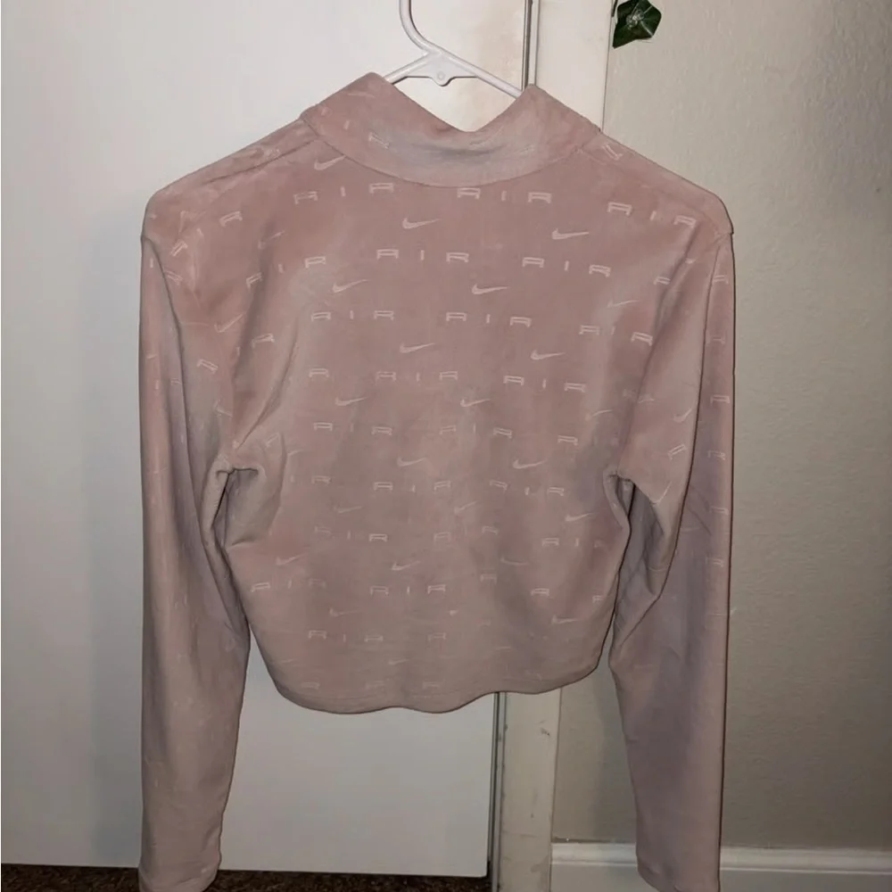 Nike Women's Light Pink Quarter-Zip Hoodie - Picture 2 of 2